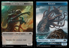 Eldrazi Spawn (0002) // Kraken (0011) Double-Sided Token - Foil